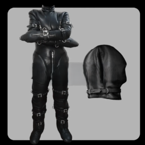 padded bondage catsuit full body restraint suit cow leather custom discounted