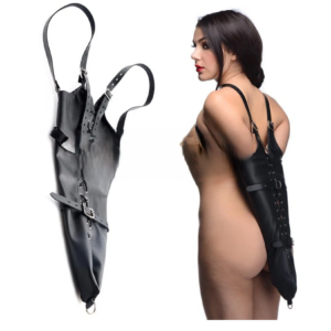 full sleeve leather armbinder bondage restraint fetish bdsm arm binder