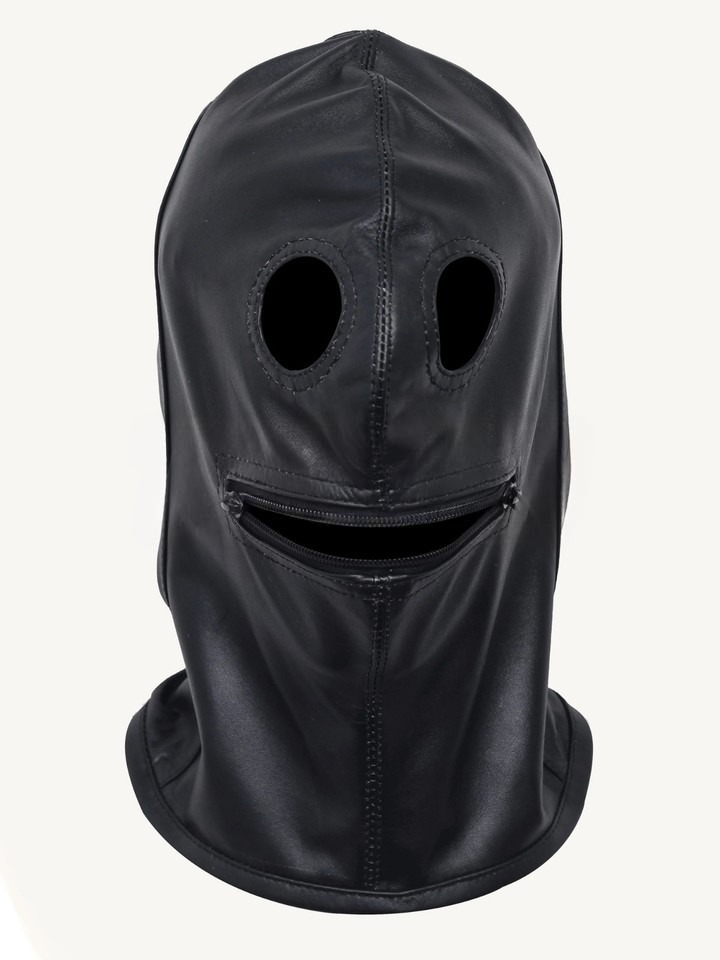 genuine leather bondage hood gimp mask with zipper & lace up fully custom made (custom made to measure) genuine leather bondage hood gimp mask with zipper & lace up fully custom made (custom made to measure)