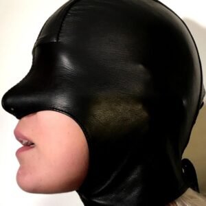 leather bondage hood mask heavy duty custom bondage hood mask made to measure