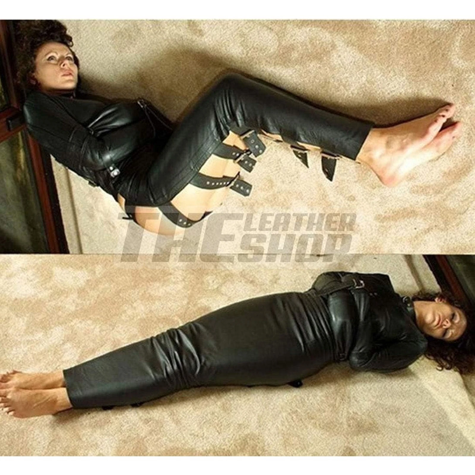 extreme bondage leather sleeping bag strait jacket erotic binder (custom made to measure) extreme bondage leather sleeping bag strait jacket erotic binder (custom made to measure)