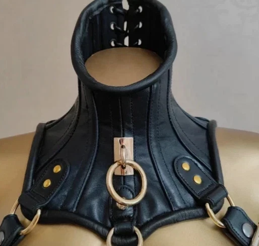 custom leather restraint dress – bondage harness corset outfit with garter strap (custom made to measure) custom leather restraint dress – bondage harness corset outfit with garter strap (custom made to measure)