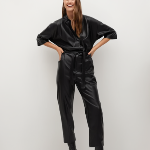 Cow Leather Jumpsuit for Unisex – Moto Romper One Piece Suit (Custom Made to Measure)