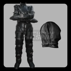 Extra Padded Bondage Catsuit Full Restraint Suit – Genuine Leather (Custom Made to Measure)