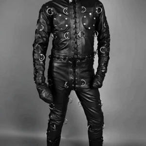 Cowhide Leather Bondage Suit – Handmade Leather Catsuit Jumpsuit (Custom Made to Measure)