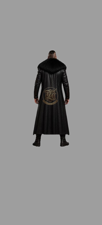 Dark Fantasy Warrior Long Leather-Style Coat & Medieval Tunic Costume – Gothic Assassin-Inspired Men’s Outfit - Image 2